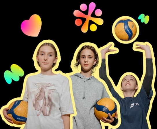 Фото учеников школы волейбола Like Volley